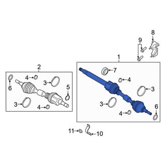 Ford OE - Front Right CV Axle Assembly