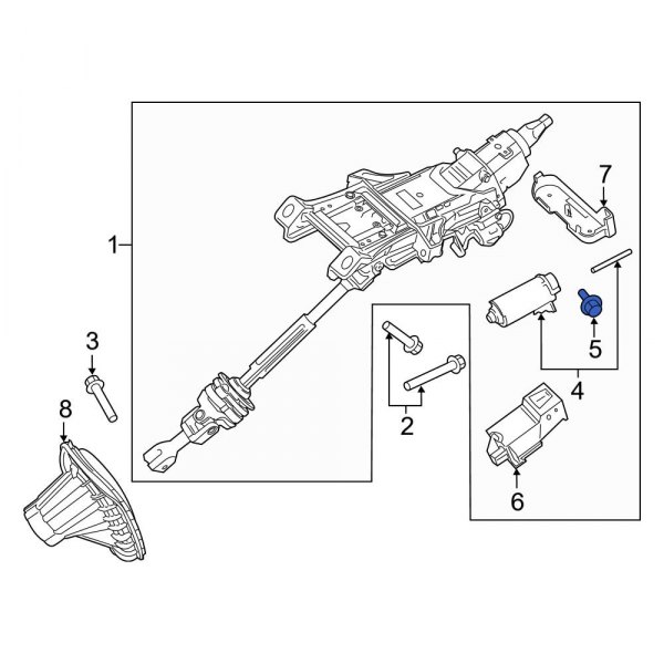 Steering Column Tilt Motor Screw