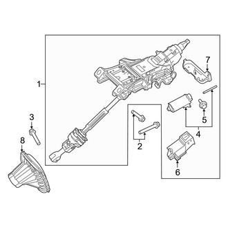 Ford OE - Steering Column Assembly (Power Tilt/Slide, With Electronic Lock), (Sport / Titanium)