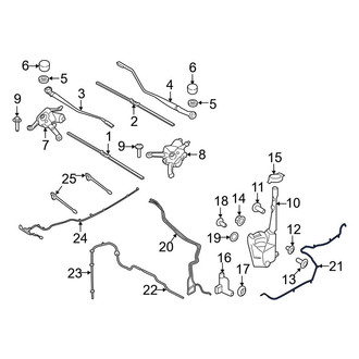 Ford OE - Front Windshield Washer Hose