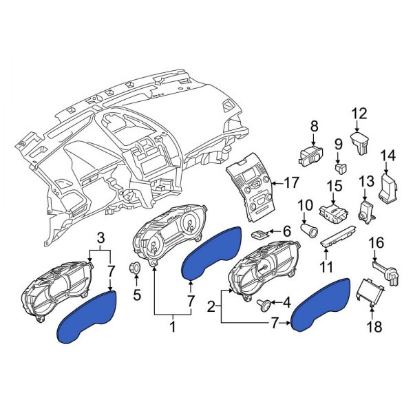 Ford OE FT4Z10890A Instrument Panel Lens