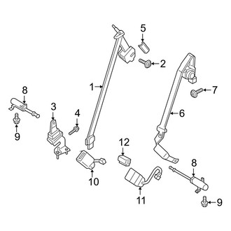 Ford OE - Restraint Systems - Rear Seat Belts (With Inflatable Belts)