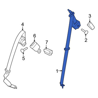 Ford OE - Rear Right Seat Belt Lap and Shoulder Belt
