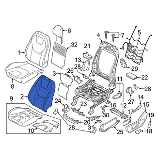 Ford OE - Front Left Seat Back Cushion