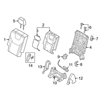 Ford OE - Seats & Tracks - Rear Seat Components (40% Side, Seat Back)