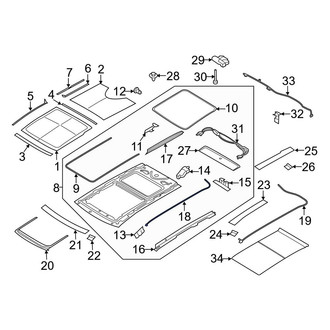 Ford OE - Left Inner Sunroof Cable