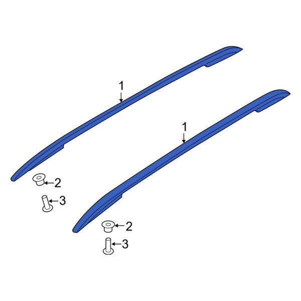 Ford OE FT4Z5855106BA Right Roof Luggage Carrier Side Rail