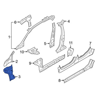 Ford OE - Front Right Lower Body A-Pillar Reinforcement