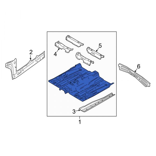 Ford OE K2GZ5811135E Front Floor Pan