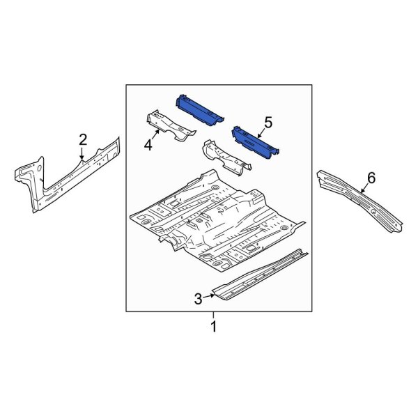 Ford OE F2GZ5810776A - Center Right Floor Pan Crossmember