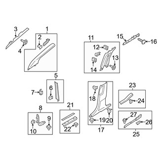 Ford OE - Pillars, Rocker & Floor - Interior Trim