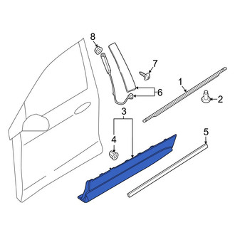 Ford OE - Front Left Door Molding