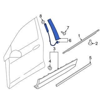 Ford OE - Rear Left Rearward Door Applique