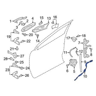 Ford OE - Front Door Latch Cable