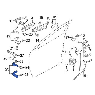 Ford OE - Front Left Lower Door Hinge