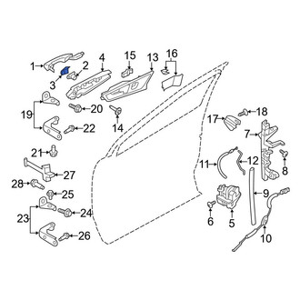 Ford OE - Front Left Exterior Door Handle Cover