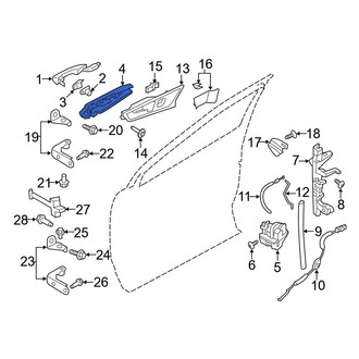 Ford OE - Front Left Exterior Door Handle Base