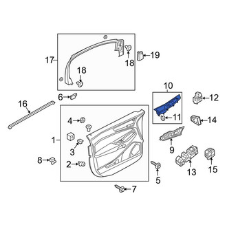 Ford OE - Front Left Door Window Switch Bezel