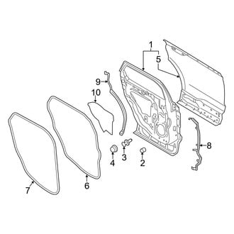 Ford OE - Rear Door - Door & Components