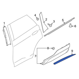 Ford OE - Front Right Door Molding