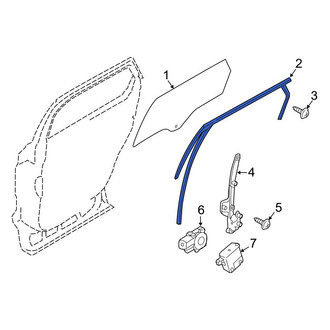 Ford OE - Front Right Window Channel
