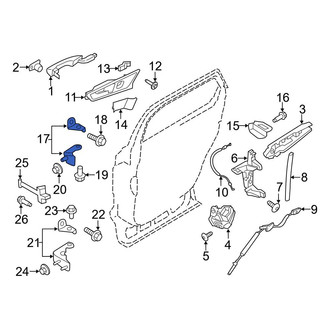 Ford OE - Rear Right Upper Door Hinge