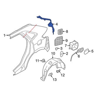 Ford OE - Rear Right Quarter Panel Gutter