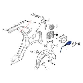 Ford OE - Rear Fuel Filler Housing