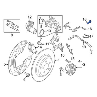 Ford OE - Brake Hydraulic Hose to Caliper Bolt
