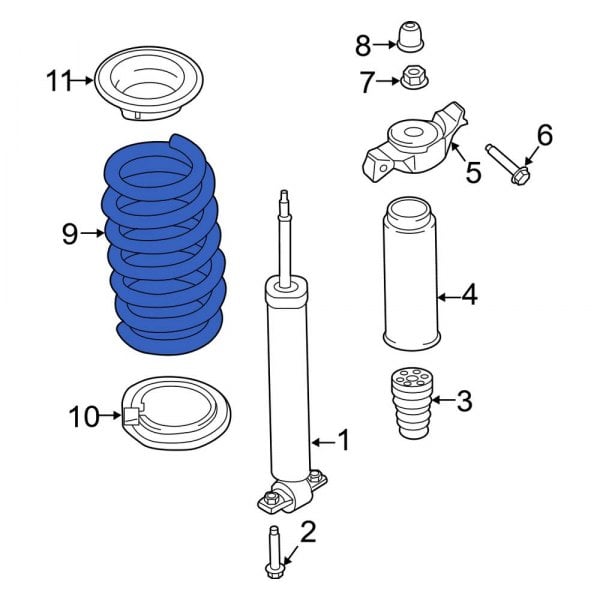 Ford OE K2GZ5560E Rear Coil Spring
