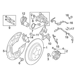 Ford OE - Rear Suspension - Brake Components (AWD)