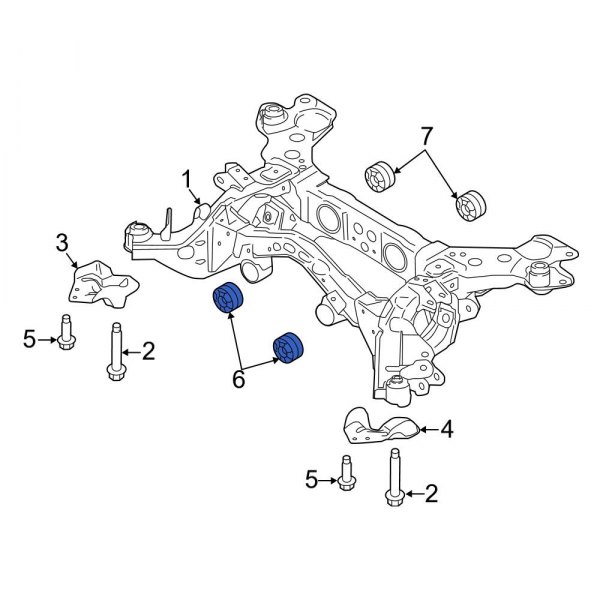 Ford OE K2GZ4B424A Front Left Suspension Crossmember Insulator