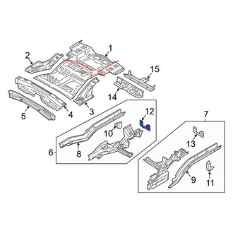 Ford OE - Rear Right Bumper Impact Bar Bracket