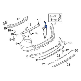 Ford OE - Rear Left Bumper Cover Support Rail