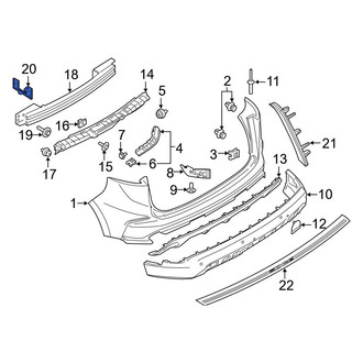 Ford OE - Rear Left Bumper Impact Bar Bracket