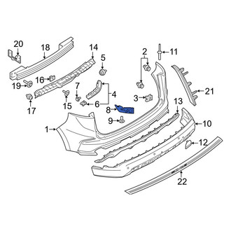 Ford OE - Rear Left Bumper Cover Support Rail