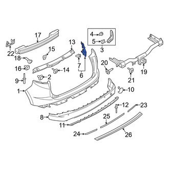 Ford OE - Rear Right Bumper Cover Support Rail