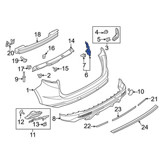 Ford OE - Rear Left Bumper Cover Support Rail