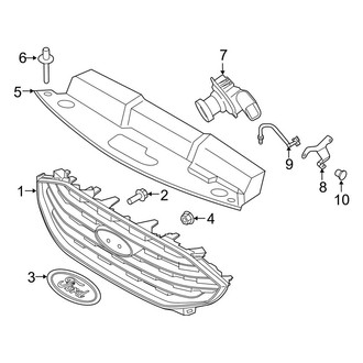 Ford OE - Front Bumper & Grille - Grille & Components (With LWR Body Color)