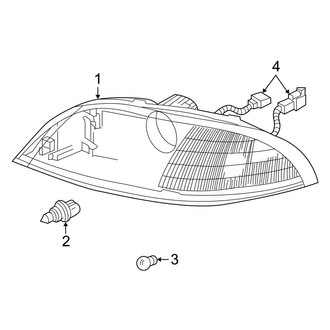 Ford OE - Front Lamps - Headlamp Components