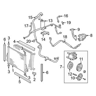 Ford OE - Air Conditioner & Heater - Condenser, Compressor & Lines (Base / Limited / SE / SEL / SES)
