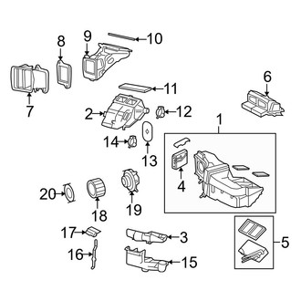 Ford OE - Air Conditioner & Heater - Evaporator & Heater Components (Front)
