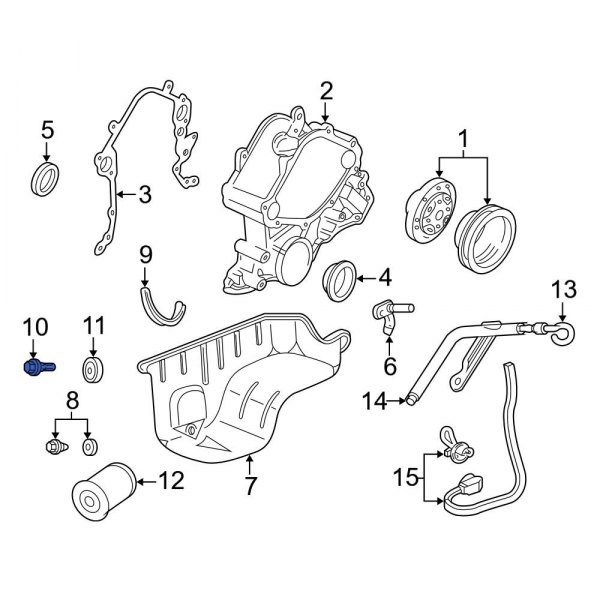 Ford OE F2AZ6C624B Engine Oil Level Sensor