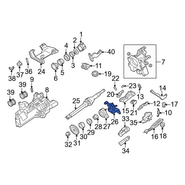 Ford OE GC2Z7E400A Steering Column Bracket