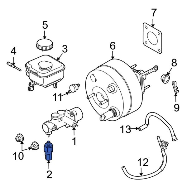 Ford OE 7F2Z9F924A Brake Fluid Level Switch
