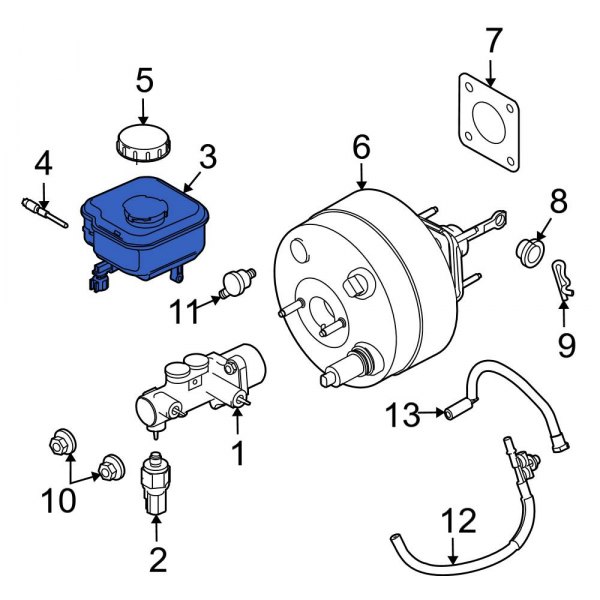 Brake Master Cylinder Reservoir