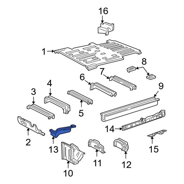 Parking Brake Pedal Assembly Bracket