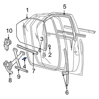 Ford OE - Window Regulator Rivet