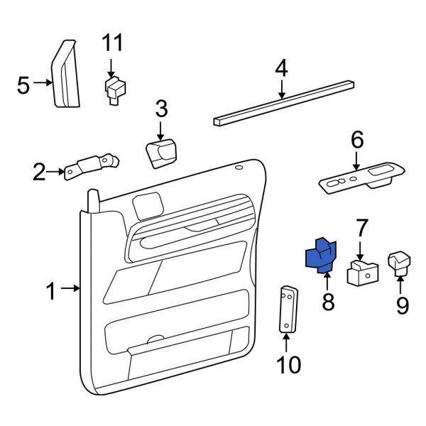 Ford OE 3F2Z17B676AA - Front Door Mirror Switch