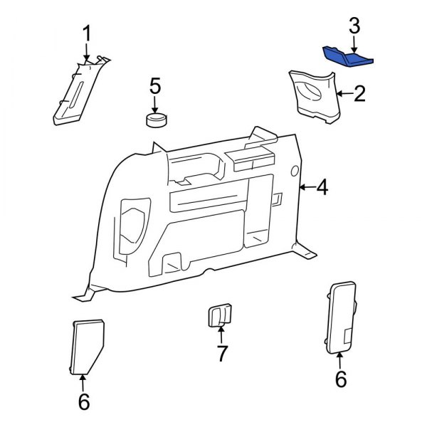 Body D-Pillar Trim Panel